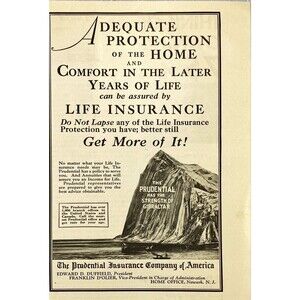 The Prudential Insurance Co. "Do not Lapse, Get More of It!" VNTG Print Ad 1931